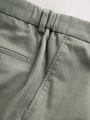 Green Slim Fit TENCEL™ Suit Trousers - Image 10 of 11