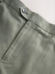 Green Slim Fit TENCEL™ Suit Trousers - Image 8 of 11