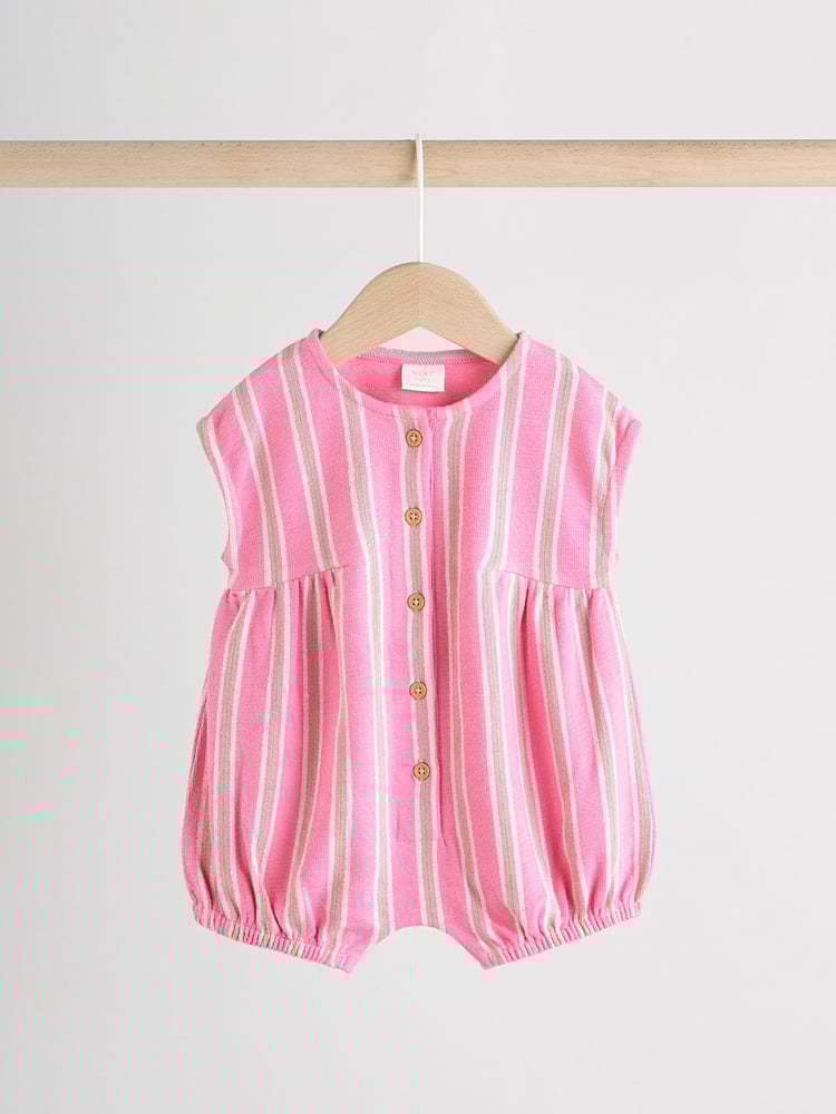 Green and Pink Printed Baby Jersey Rompers 2 Pack - Image 2 of 14