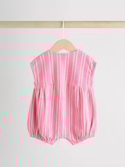Green and Pink Printed Baby Jersey Rompers 2 Pack - Image 5 of 14