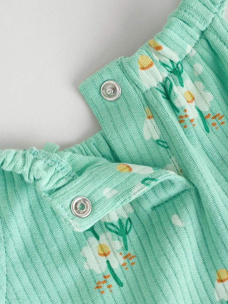 Multi Colour Floral Baby Strappy Rompers 3 Pack - Image 12 of 12