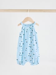 Multi Colour Floral Baby Strappy Rompers 3 Pack - Image 2 of 12