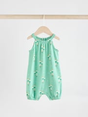 Multi Colour Floral Baby Strappy Rompers 3 Pack - Image 3 of 12
