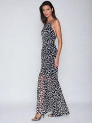 Religion Black Open Back Halterneck Ametrine Maxi Dress - Image 1 of 6