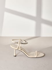 Bone Signature Leather Ankle Cuff Sandal Heels - Image 8 of 12