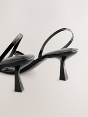Black Toe Loop Heeled Sandals - Image 9 of 10