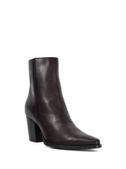 Dune London Tan Brown Paxten Smart Western Ankle Boots - Image 3 of 6