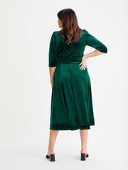 Scarlett & Jo Green Helena Velvet Long Midi Dress - Image 2 of 4
