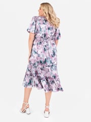 Lovedrobe Shirring Waist Puff Sleeve Midi Dress - Image 2 of 4
