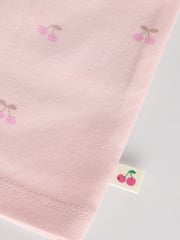 Pink/Cream/Grey Heart 4-pack Short Sleeve Baby Ribbed Top - Image 12 of 13