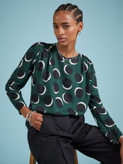 Baukjen Green Dottie Printed Blouse - Image 1 of 5