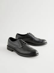 Black Brogue Shoes - Image 1 of 7