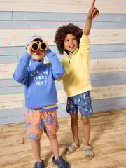 Joules Ocean Blue Printed Swim Shorts - Image 2 of 6