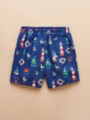 Joules Ocean Blue Printed Swim Shorts - Image 6 of 6