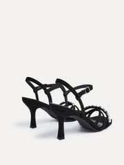 Linzi Black Eva Diamante Heeled Sandals With Wrap Around Ankle Strap - Image 5 of 5