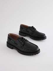 Black Chunky Boat Shoes - Image 2 of 6