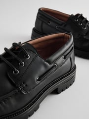 Black Chunky Boat Shoes - Image 4 of 6