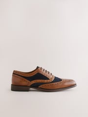 Tan Brown Heritage Brogue Shoes - Image 2 of 5