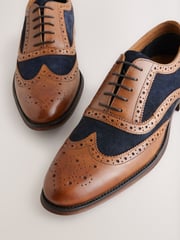 Tan Brown Heritage Brogue Shoes - Image 4 of 5