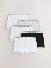 Black/White Short Briefs 5 Pack (2-16yrs) - Image 1 of 8