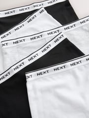Black/White Short Briefs 5 Pack (2-16yrs) - Image 7 of 8