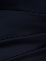 Adrianna Papell Blue Satin Crepe Jumpsuit - Image 7 of 7