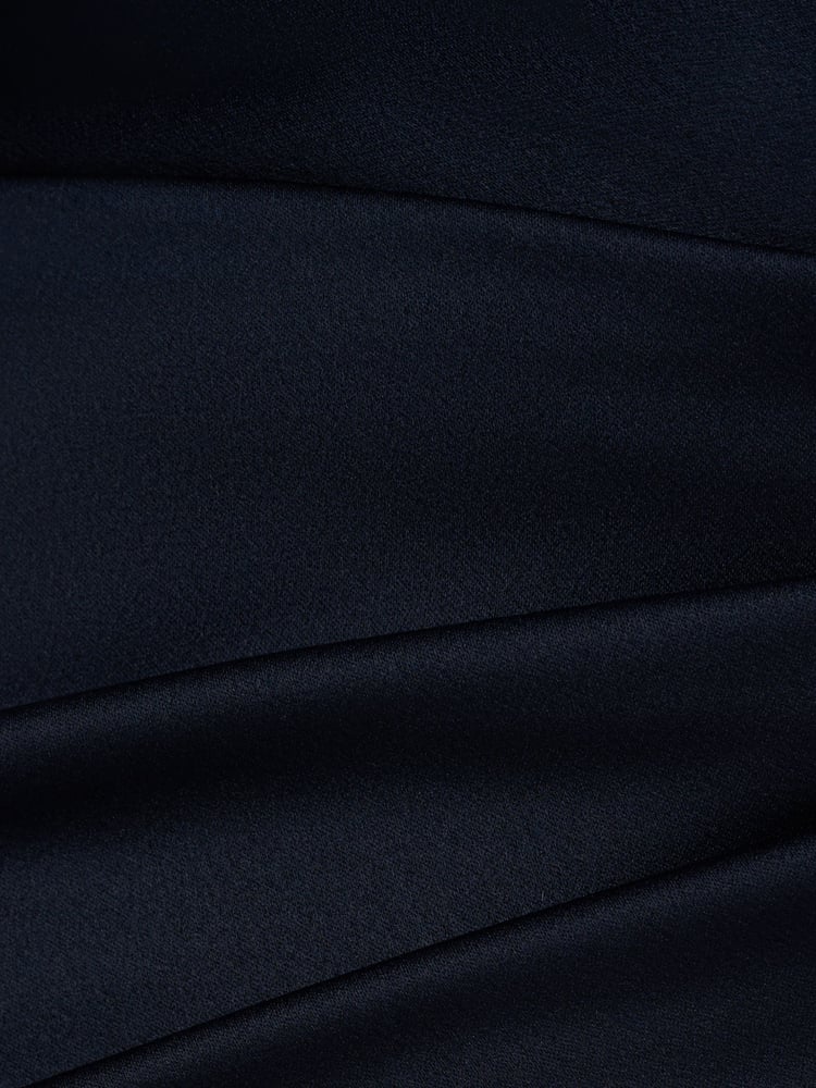 Adrianna Papell Blue Satin Crepe Jumpsuit - Image 7 of 7