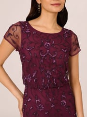 Adrianna Papell Studio Beaded Blouson G Dress - Image 5 of 7