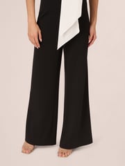 Adrianna by Adrianna Papell Knit Crepe Strapless Black Jumpsuit - Image 5 of 7