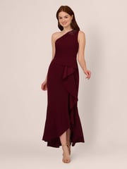 Adrianna Papell Blue Studio Beaded Knit Crepe Gown - Image 1 of 7