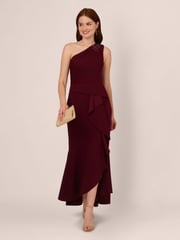 Adrianna Papell Blue Studio Beaded Knit Crepe Gown - Image 3 of 7