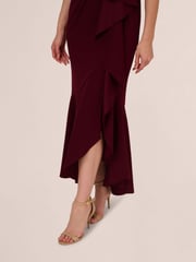 Adrianna Papell Blue Studio Beaded Knit Crepe Gown - Image 5 of 7