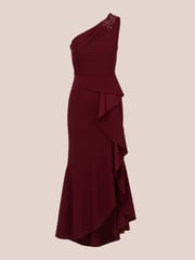 Adrianna Papell Blue Studio Beaded Knit Crepe Gown - Image 6 of 7