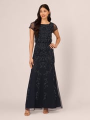 Adrianna Papell Studio Beaded Blouson G Dress - Image 1 of 7