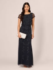 Adrianna Papell Studio Beaded Blouson G Dress - Image 3 of 7