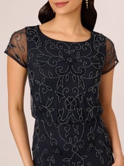 Adrianna Papell Studio Beaded Blouson G Dress - Image 4 of 7