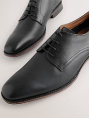 Black Saffiano Leather Derby Shoes - Image 3 of 5