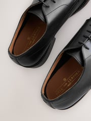 Black Saffiano Leather Derby Shoes - Image 4 of 5