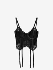 Pour Moi Black India Eyelash Cropped Basque - Image 4 of 6