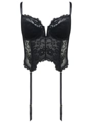 Pour Moi Black India Eyelash Cropped Basque - Image 5 of 6
