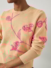 LK Bennett Brown Henrietta Flower Detail Jumper - Image 3 of 3