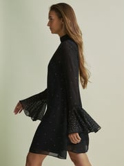 Florere Rib Knit Metallic Thread Midi Dress - Image 1 of 7