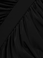 Reiss Black Myla Ruched Bodycon Midi Dress - Image 5 of 5