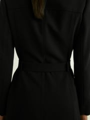 Reiss Black Casiya Structured Suit Midi Dress - Image 5 of 7