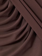 Reiss Taupe Daniella Petite Sheer Ruched Maxi Dress - Image 6 of 7
