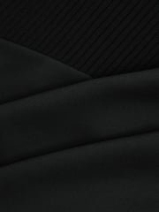 Florere Hybrid Satin Midi Black Skirt - Image 6 of 6