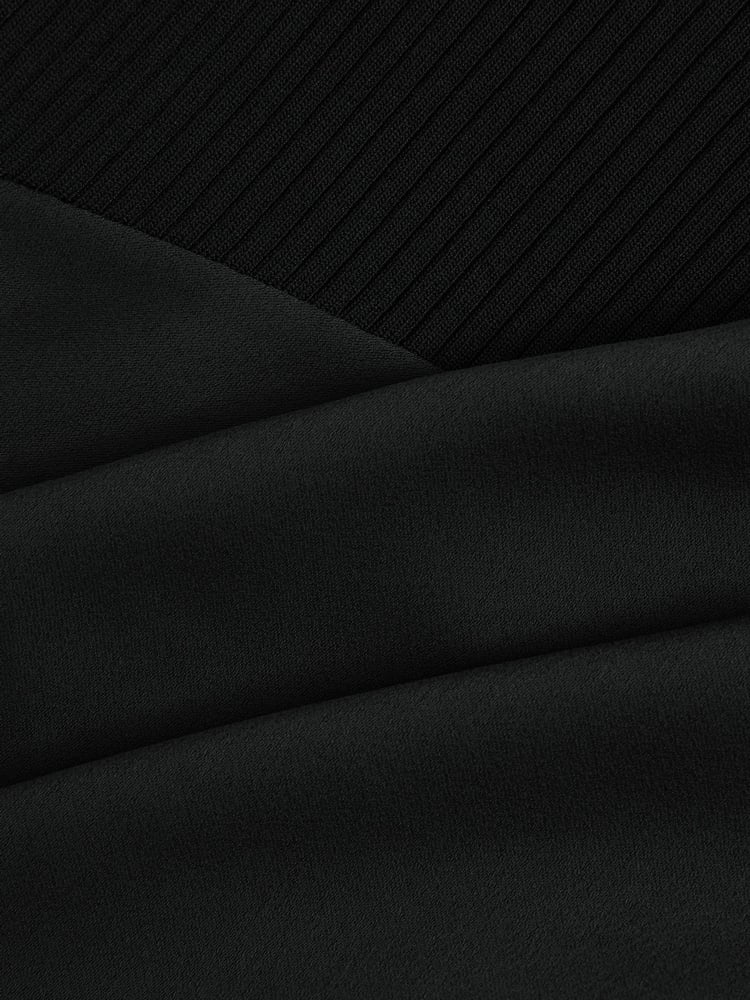 Florere Hybrid Satin Midi Black Skirt - Image 6 of 6