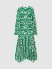Florere Green Asymmetric Midi Dress - Image 2 of 8