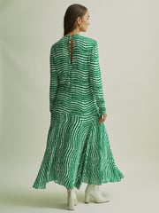 Florere Green Asymmetric Midi Dress - Image 5 of 8