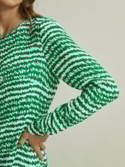 Florere Green Asymmetric Midi Dress - Image 6 of 8